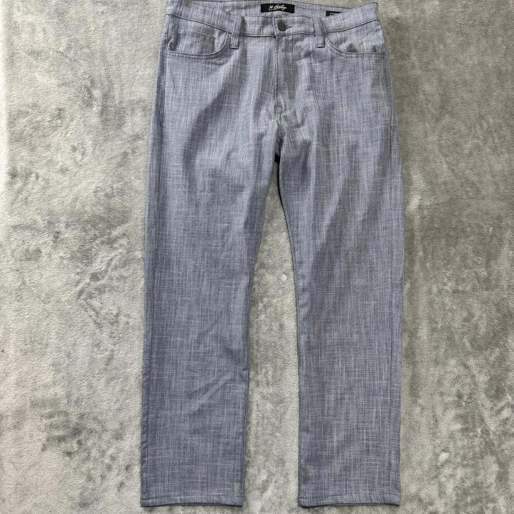 34 Heritage Pants Men's 34x34 Gray Courage Mid Rise Straight Dress Chino Stretch